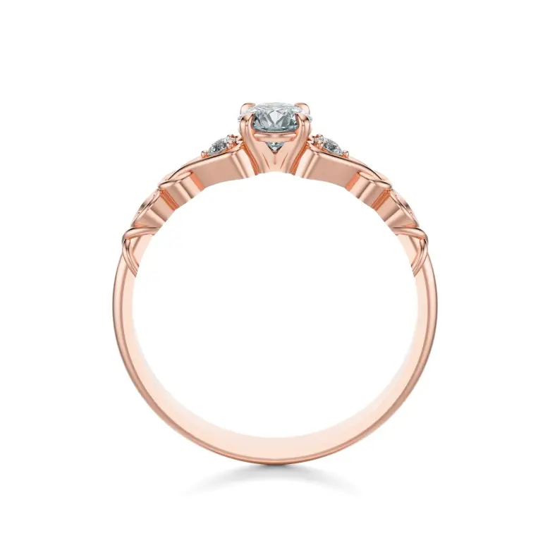 Pierścionek z różowego złota z diamentami AJPZ_062